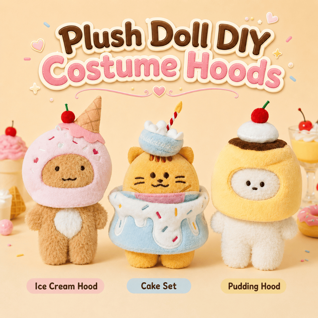 [Daiso Korea] ตุ๊กตา DIY มีฮู้ดเครื่องแต่งกายตุ๊กตา | ไอศกรีม / เค้ก / พุดดิ้งมินิตุ๊กตาอุปกรณ์เสริม
