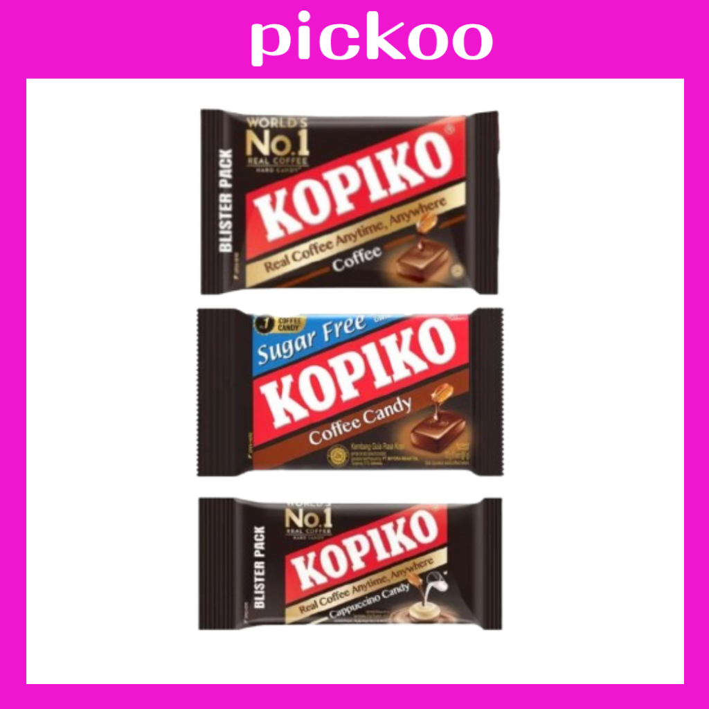 [Kopiko] Sugar Free Coffee Candy Blister Pack (8 ชิ้น  1 แพ็ค) | 3รส | ลูกอมกาแฟ&คาปูชิโน่ | จากเกาห