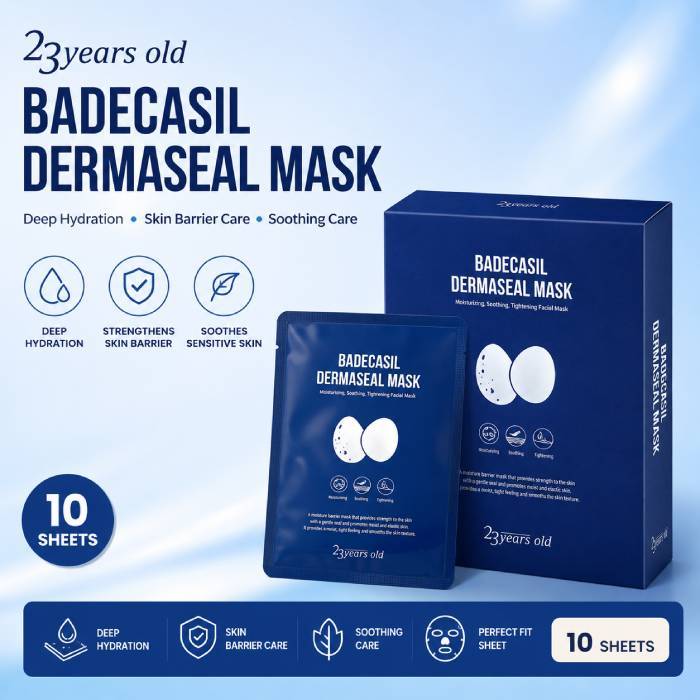 [23 years old] แผ่นมาส์กหน้า Badecasil Dermaseal 10 แผ่น / 1 กล่อง / K-BEAUTY