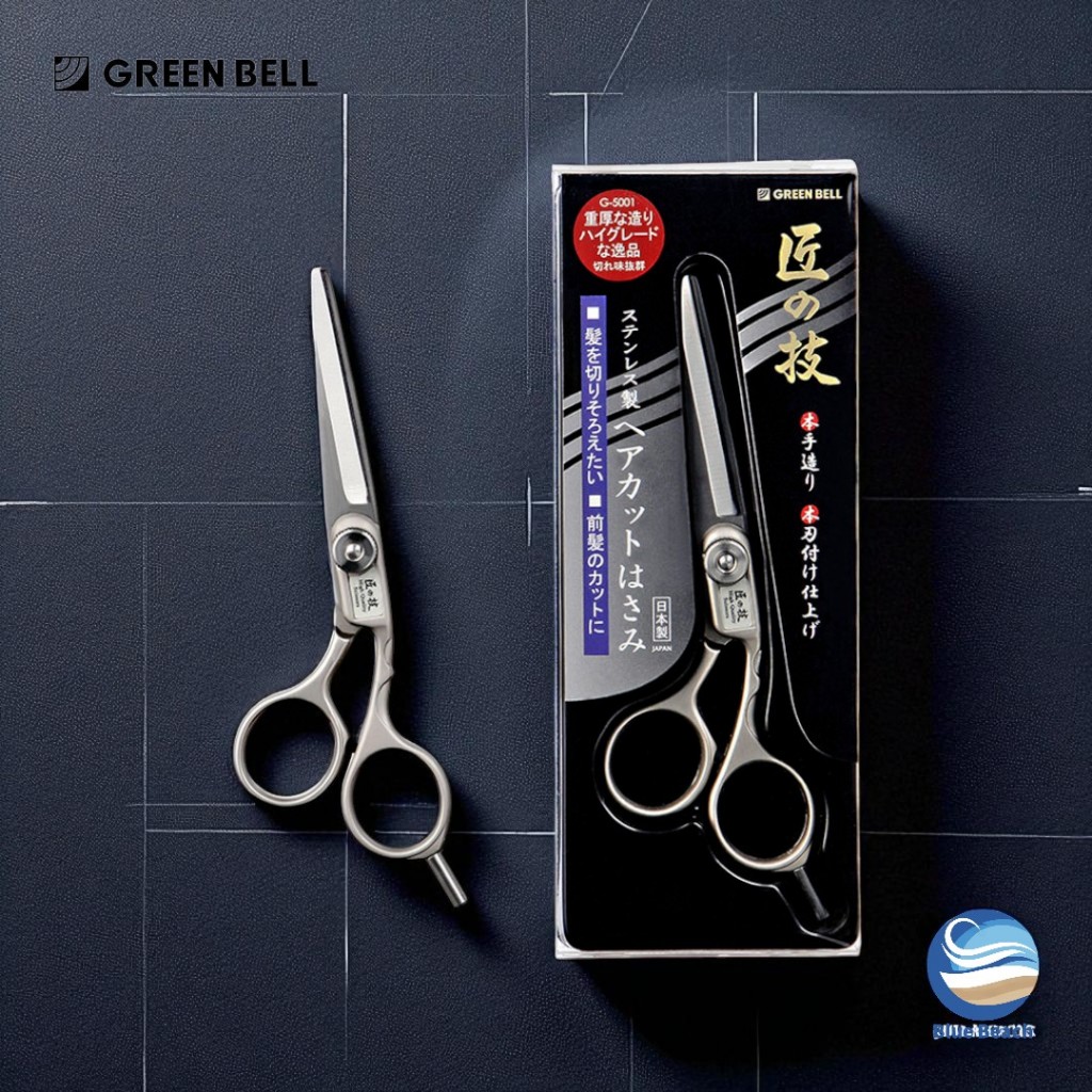 GREEN BELL G-5001 กรรไกรตัดผมญี่ปุ่น / คมกริบสแตนเลสแท้ / งานช่างฝีมือญี่ปุ่น