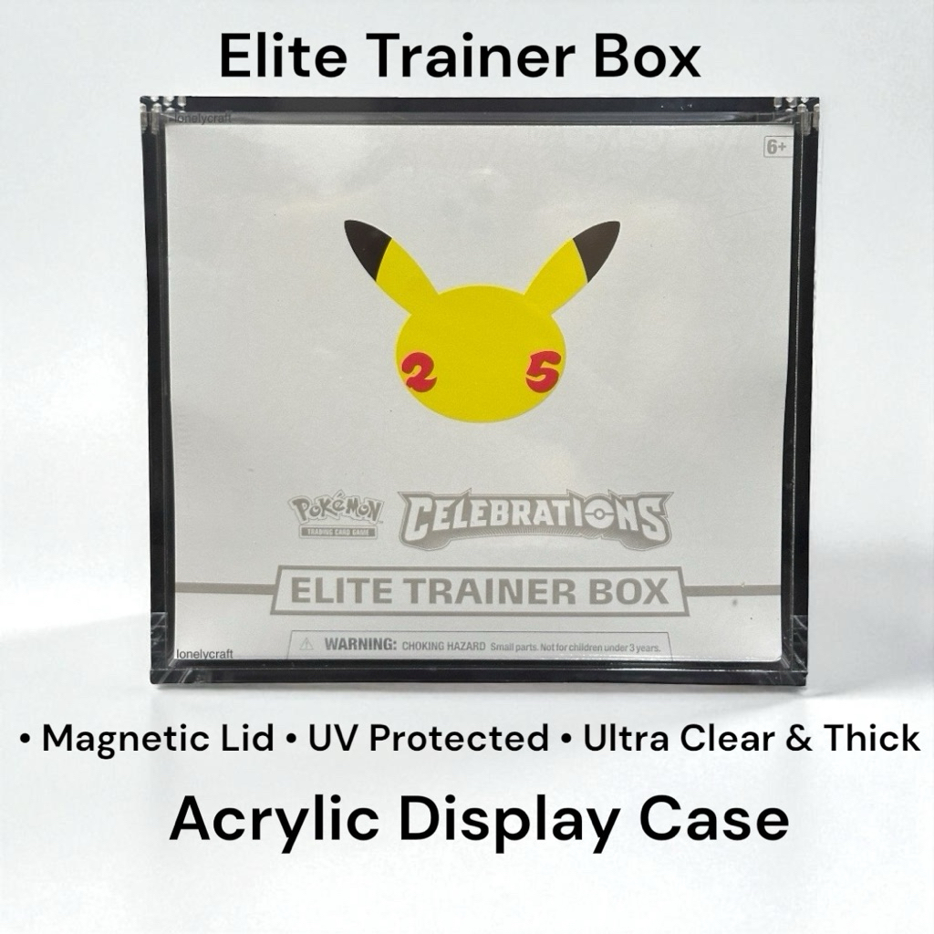 เคสป้องกันอะคริลิค Pokemon ETB สําหรับกล่องเทรนเนอร์ All Elite