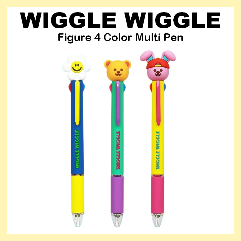 [WIGGLE WIGGLE] FIgure 4 Color Multi Pen (Smile We Love / Wiggle Bear / Little Play Bunny)