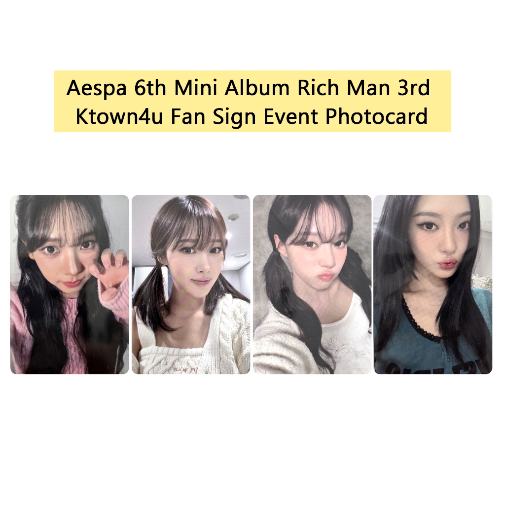 Aespa 6th Mini Album [Rich Man] 3rd Ktown4u Fan Sign Event Photocard