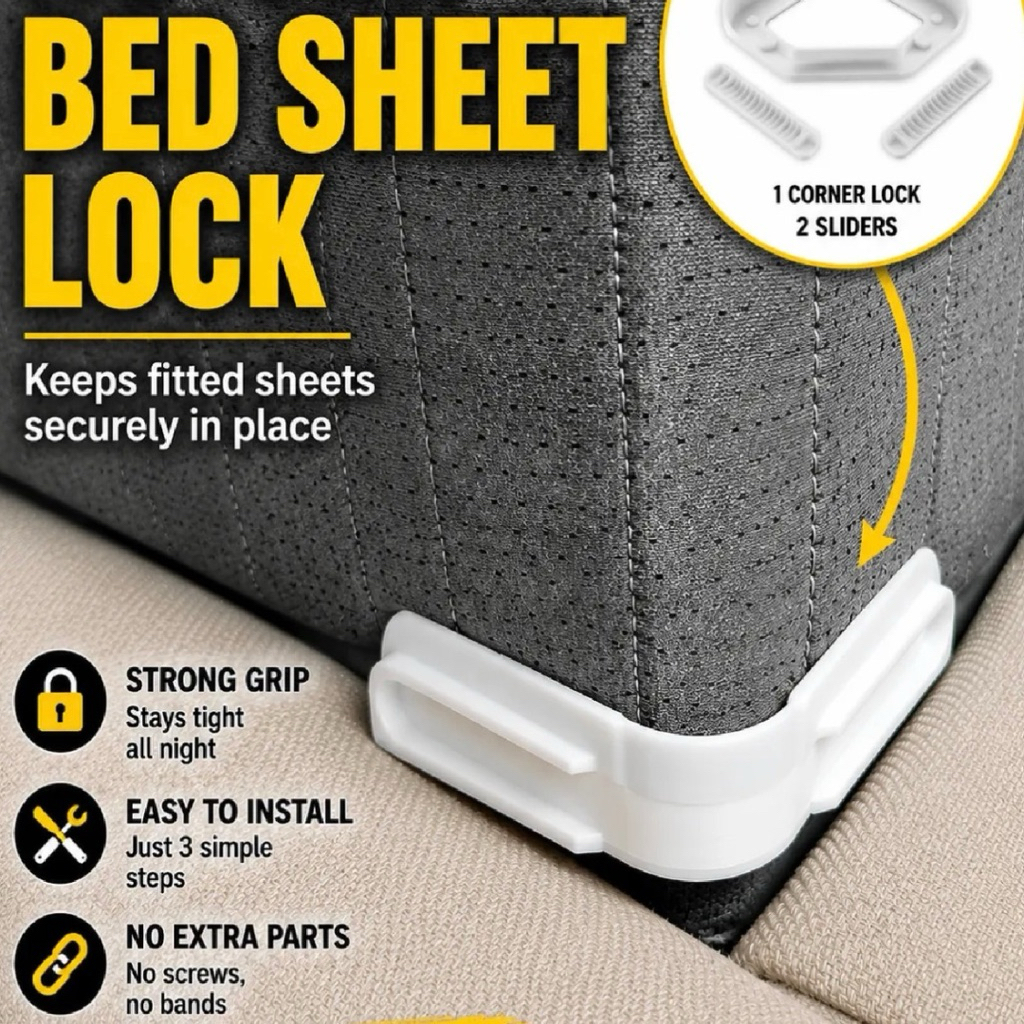 Anti-Movement Bed Sheet Lock