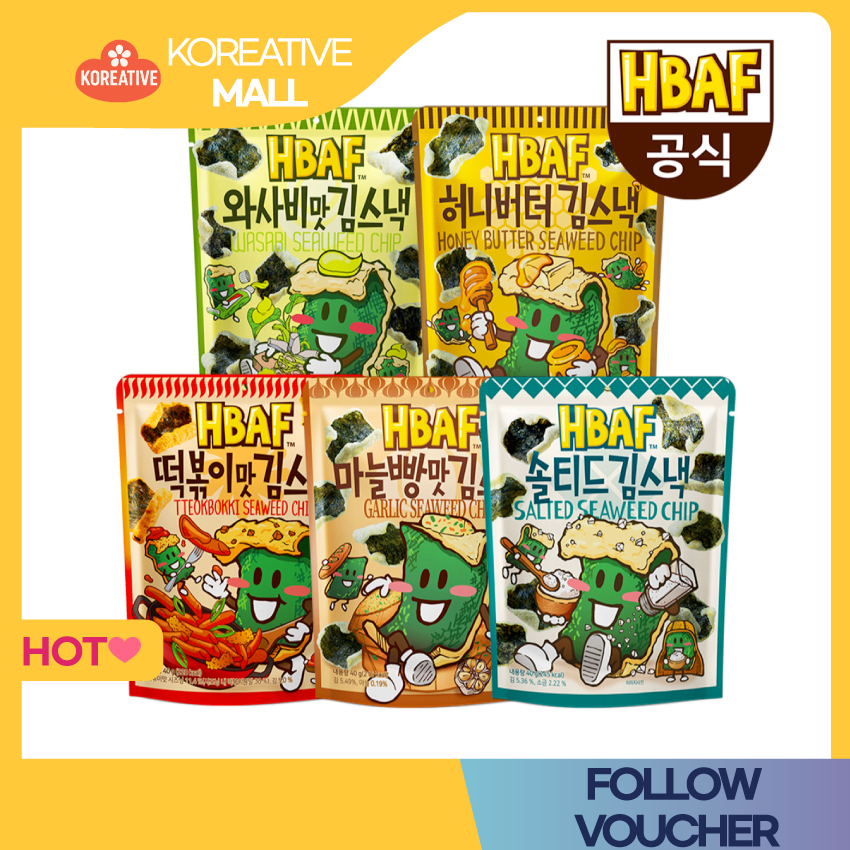Hbaf Seaweed Crisp/กรอบ Laver Snack hbaf ทุกรสชาติ
