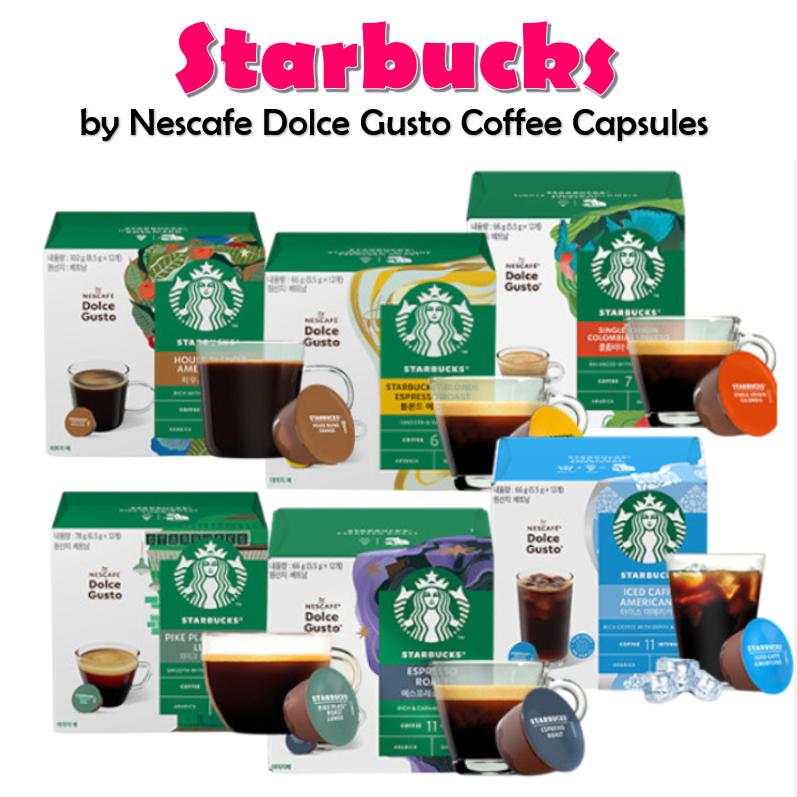 [Starbucks] by Nescafe Dolce Gusto Coffee Capsules – House Blend / Iced Americano / Pike Place / Esp
