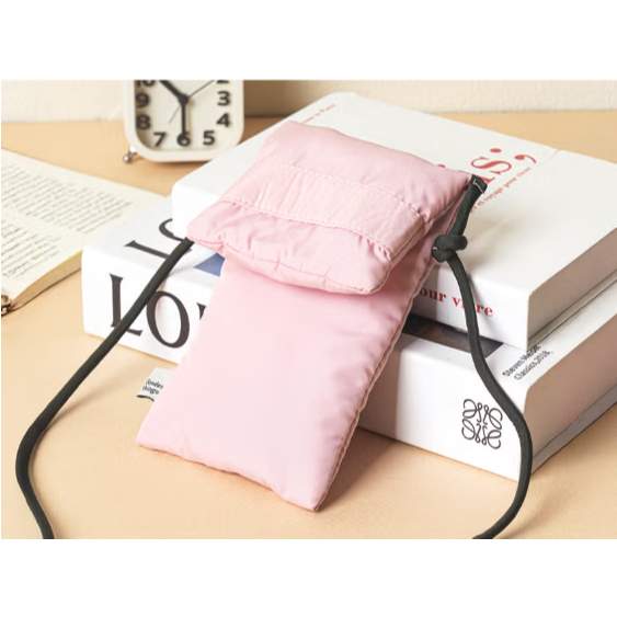 Pink Puffy Mini Crossbody Bag กระเป๋าน่ารัก กระเป๋าสะพาย