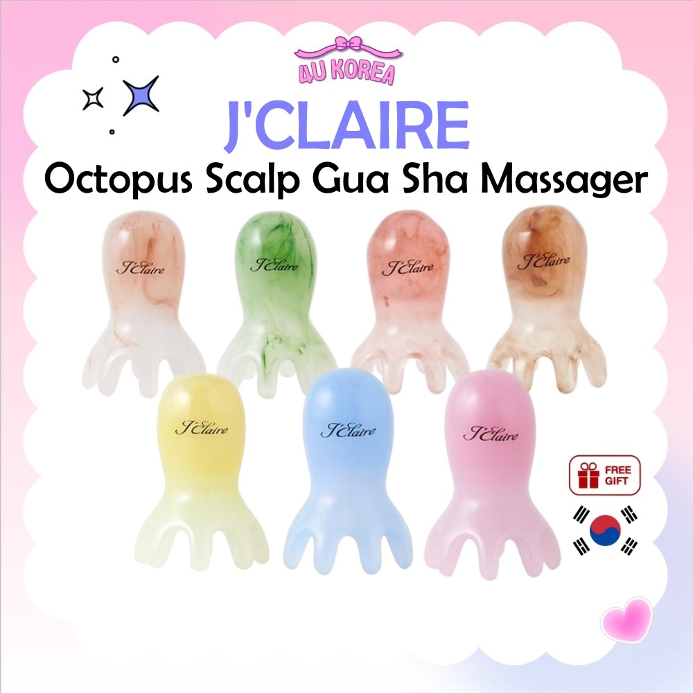 J'CLAIRE Octopus Scalp Gua Sha Massager – 7 สี / K-BEAUTY