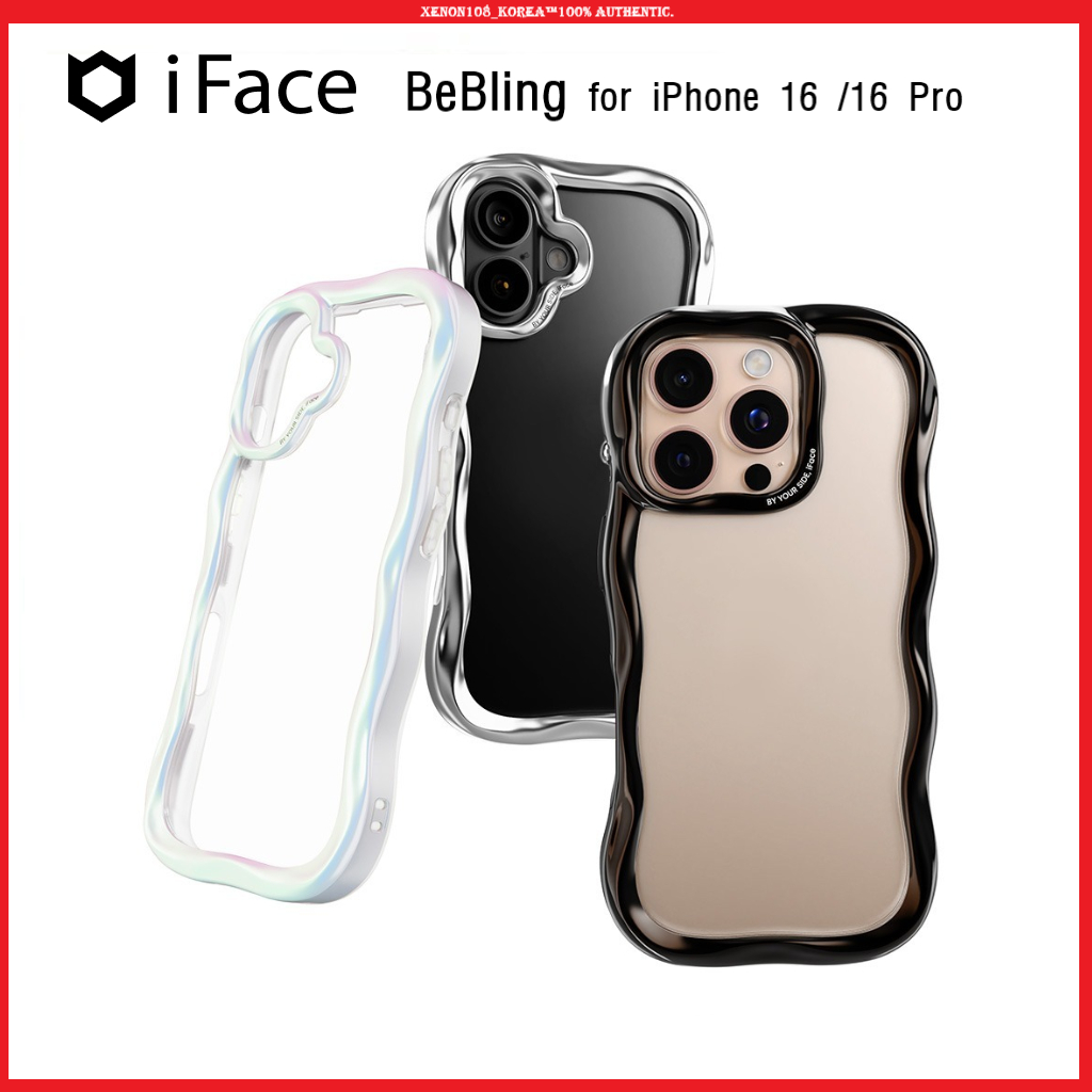 (iFace) BeBling Tempered Glass Wave เคสมือถือสําหรับ iPhone 16 /16 Pro