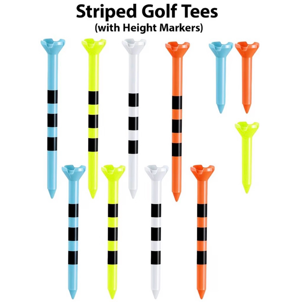 ทีวางลูกกอล์ฟพลาสติก (Golf Tee Neon) มี 3 ขนาด | สีขาว และสีนีออน