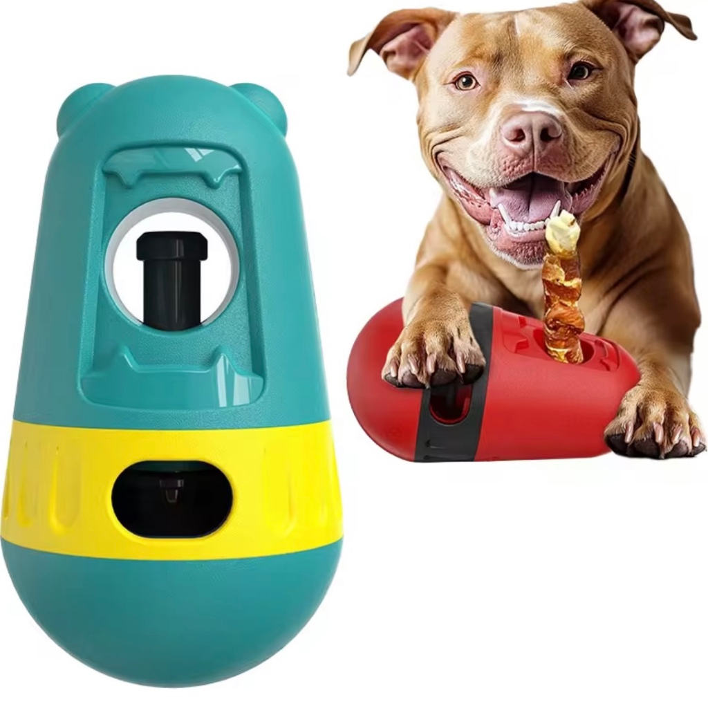 Dog Bully Stick Holder พร้อม Treat Dispenser Slow Feeder ปริศนาของเล่น Anti-Chking