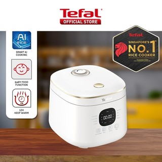 Tefal Mini Rice Mate Fuzzy Logic Rice Cooker 0.7L – 8 programmes, AI, removable inner lid, compact, 4 cups RK5151