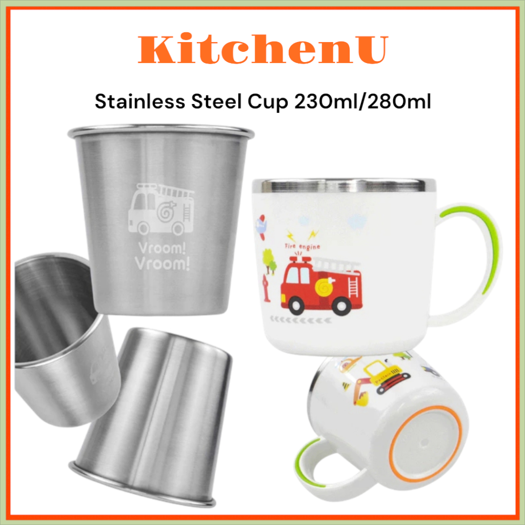 KitchenU Vroom Vroom ชุดถ้วยสแตนเลส