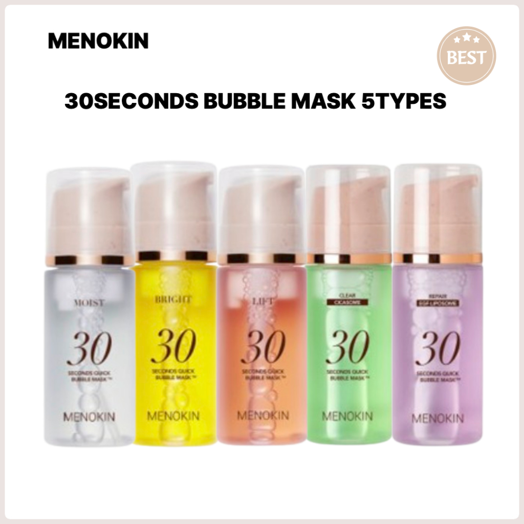 [MENOKIN] 30 วินาที Quick Bubble Mask 5 ประเภท 95mL ยกกระชับ ชุ่มชื้น กระจ่างใส ซ่อมแซมจัดส่งจากเกาห