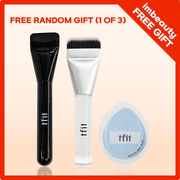 [TFIT] Mochi Mini Puff / Pocket Foundation Brush / Flat Foundation Brush (สุ่ม 1ea) - สต็อกพร้อม