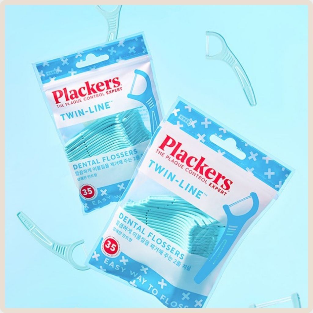 PLACKERS ไหมขัดฟันแบบสายคู่ 35 ชิ้น