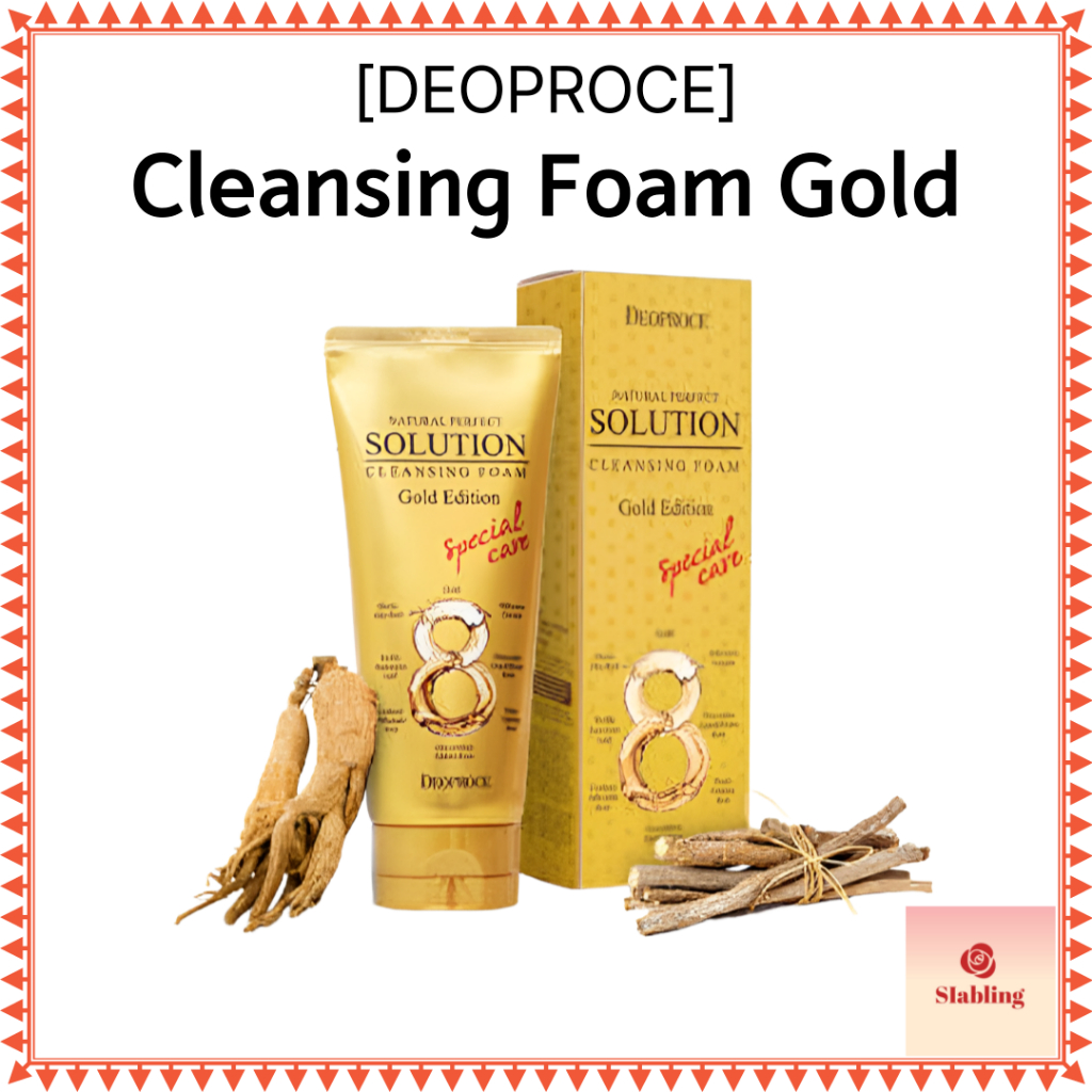 [DEOPROCE] (Gold Edition) โฟมล้างหน้า Natural Perfect Solution 170g