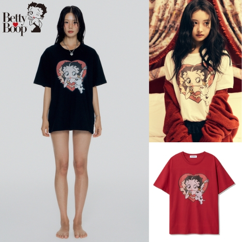 [ULKIN X BETTY BOOP] HEART BURST OVERSIZED Tshirt_3color / สินค้า KR แท้ 100% / จัดส่งรวดเร็วจาก KR!