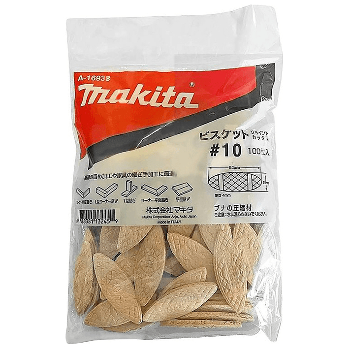 Makita Premium Beachwood Biscuit Jointer สําหรับ PJ7000 - 100 ชิ้น