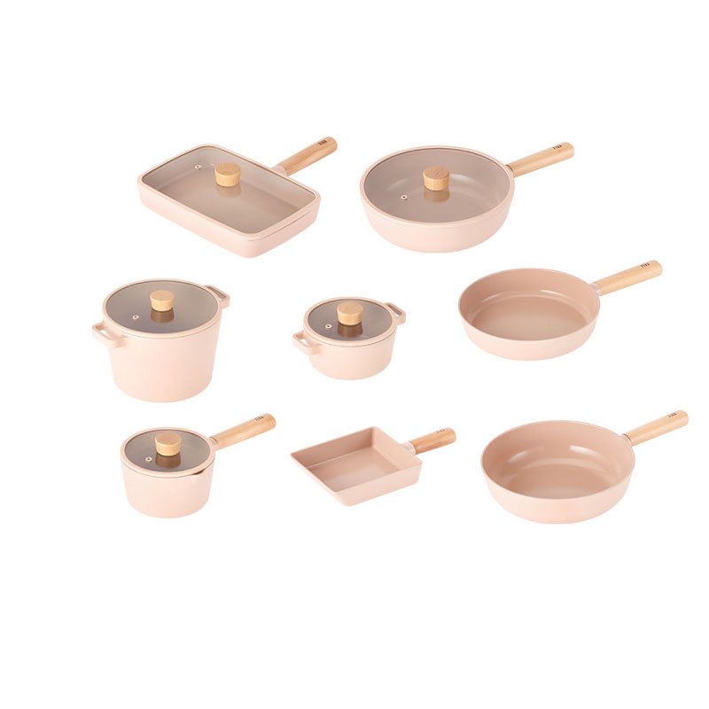 NEOFLAM FIKA OBJET มินิพีชเซรามิค Nonstick IH เตาแม่เหล็กไฟฟ้ากระทะ