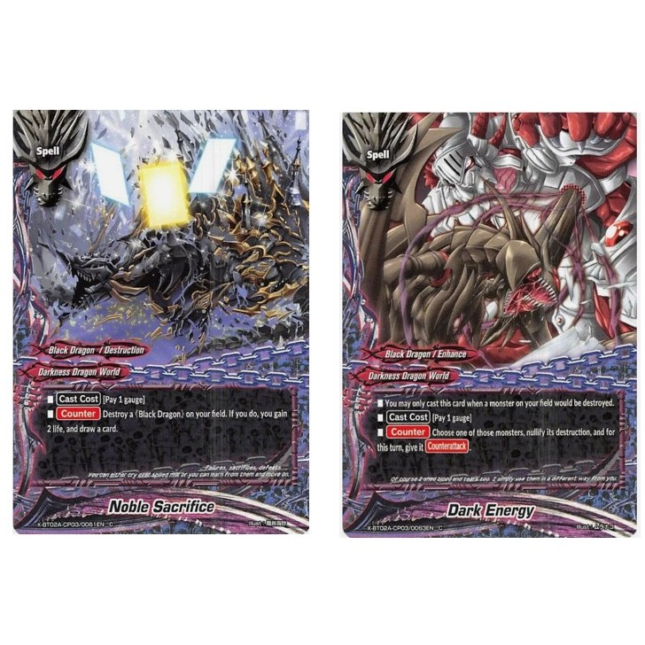 English Buddyfight Noble Sacrifice - X-BT02A-CP03/0061EN/ Dark Energy - X-BT02A-CP03/0063EN