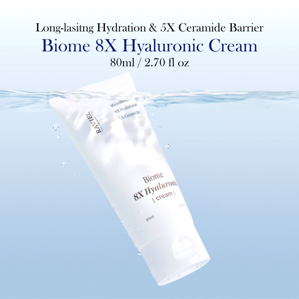 [RAVEL] Biome 8X Hyaluronic Cream 80ml / Deep Moisture Glow Cream with 5X Ceramide for Inner Hydrati