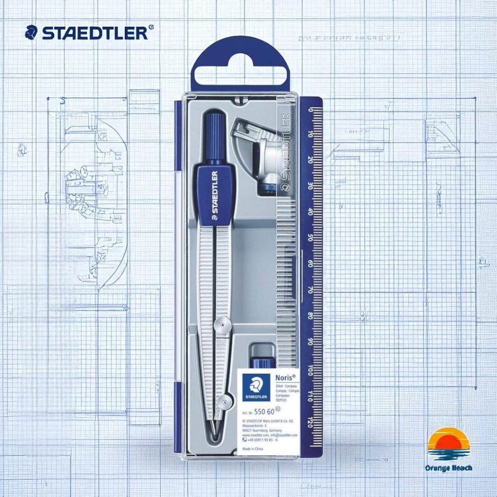 STAEDTLER 550 60 วงเวียนนักเรียน/ล้อศูนย์กลางปรับรัศมี/วาดวงกลมส่วนโค้ง/เรขาคณิต/เยอรมนี