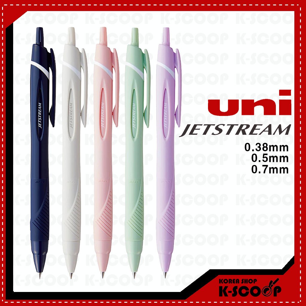 ปากกาลูกลื่น Uni Jetstream สีอ่อน 0.38 มม. 0.5 มม. 0.7 มม. SXN-150