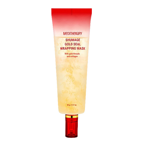 【MEDITHERAPY】 มาส์กคอลลาเจนด้ายทองคำ Shumage Gold Seal Wrapping Mask 90g (1 ชิ้น) | ยกกระชับผิว เติม