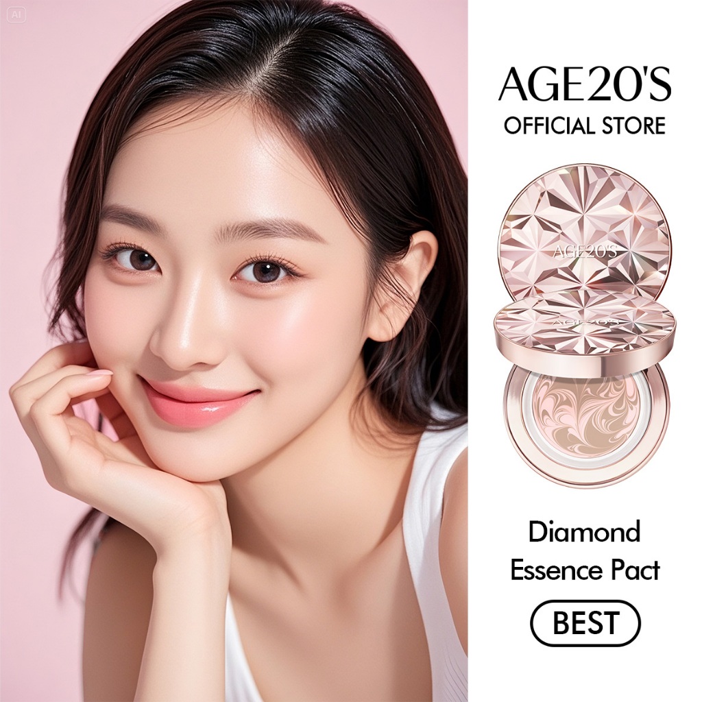 AGE20S อย่างเป็นทางการ | Essence Pact Original SPF50+/PA+++ (12.5g) | Diamond Essence Pact | รองพื้นคุชชั่นเกาหลี