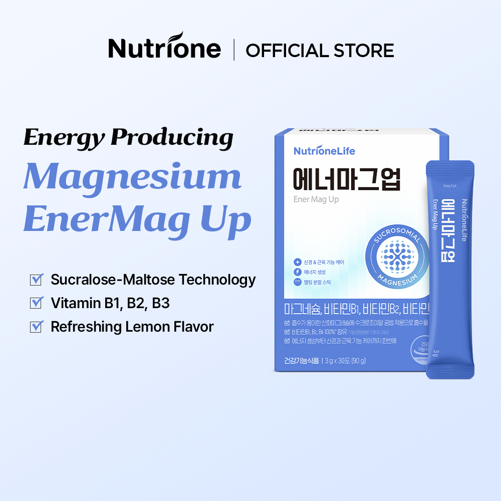 NUTRIONE NutrioneLife พลังงาน & แมกนีเซียม Ener Mag Up (3g x 30 ซอง / กล่อง)