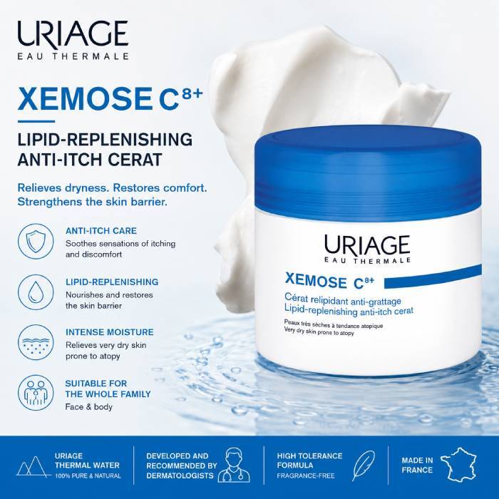 [URIAGE] Xemose C8+ Lipid-Replenishing Anti-itch Cerat 200mL