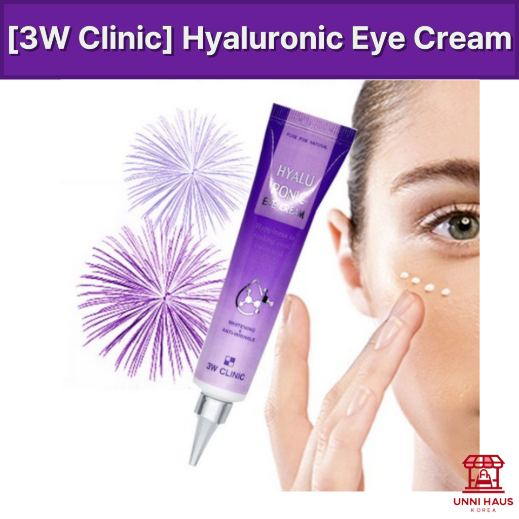 [3W Clinic] ครีมบํารุงรอบดวงตาไฮยาลูโรนิก 40 มล. / Korea Beauty