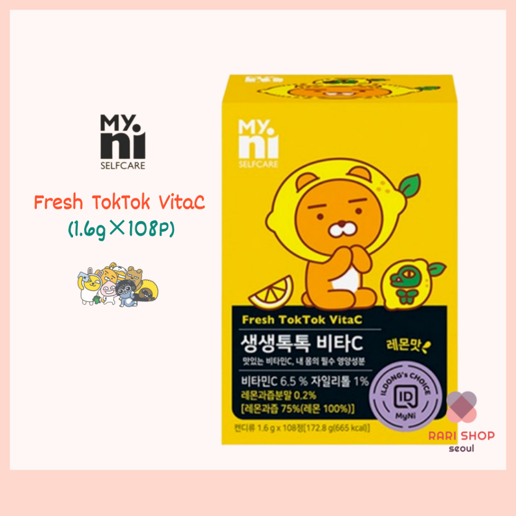 [ILDONG-Myni] Myni Fresh TokTok VitaC (108 เม็ด) วิตามินซีเคี้ยวได้ (อิลดอง ฟู้ดดี้)