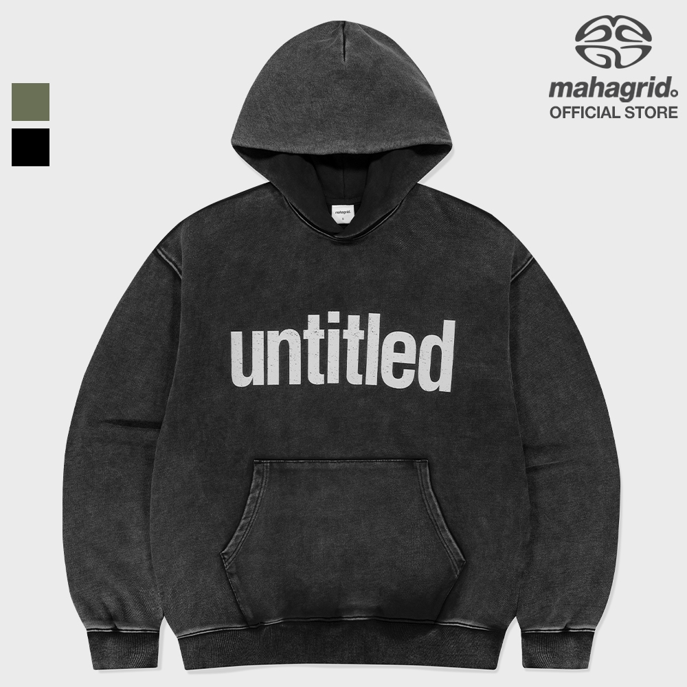 [MAHAGRID] FADED UNTITLED HOODIE_สไตล์เกาหลี