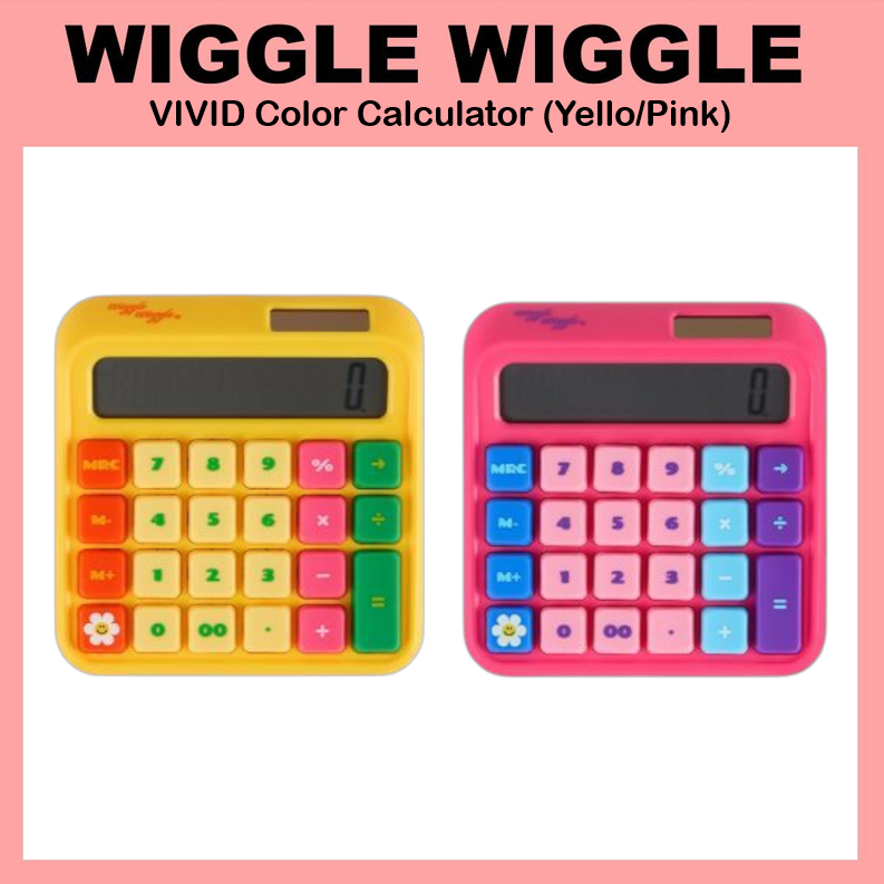 [WIGGLE WIGGLE] เครื่องคิดเลขสี VIVID (Yello/Pink)