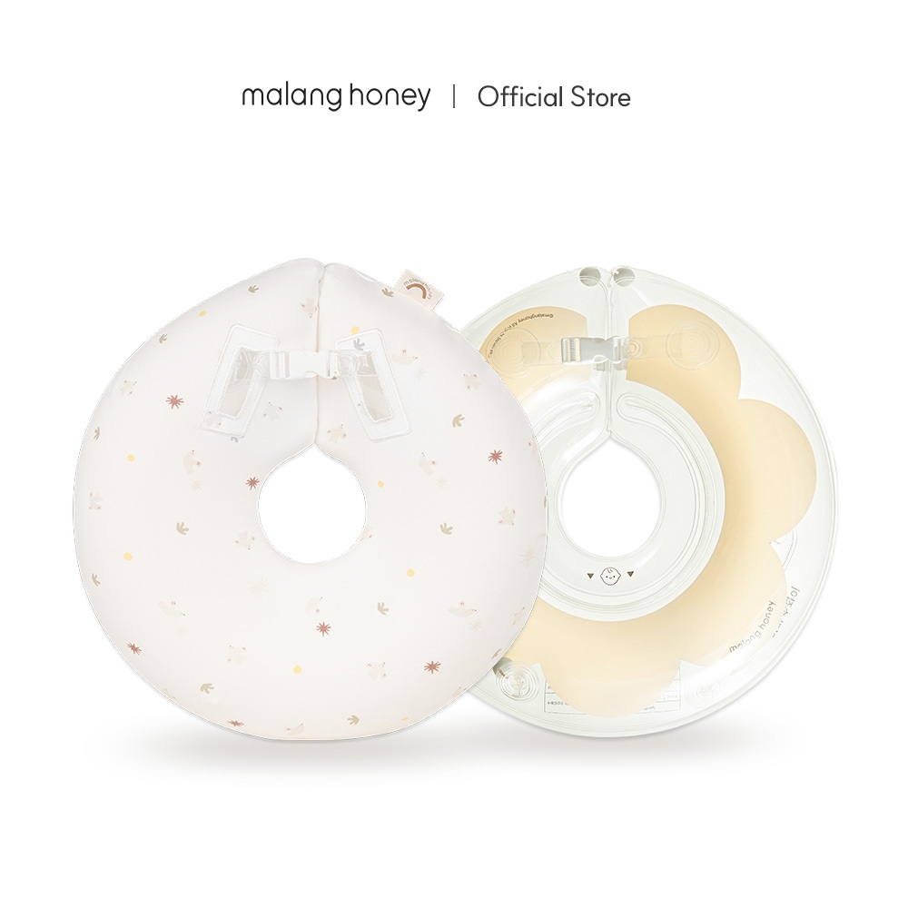 [Malang Honey] ห่วงคอเด็ก Baby Neck Float ห่วงว่ายน้ำเด็ก พร้อมเซ็ตผ้าฝ้ายออร์แกนิก ไม่ระคายเคืองผิว สัมผัสจากธรรมชาติ สําหรับทารก 0-18 เดือน