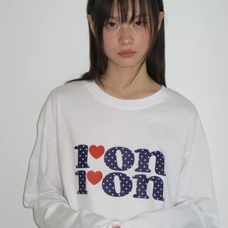 [RONRON] Pattern Logo Long Sleeve / 2colors