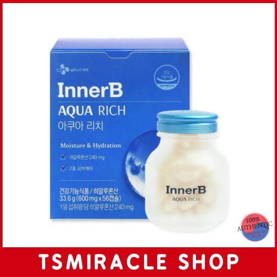CJ Wellcare Innerb มอยส์เจอร์ไรเซอร์บำรุงผิว Aquarich Double Up Hyaluronic Acid 56 เม็ด