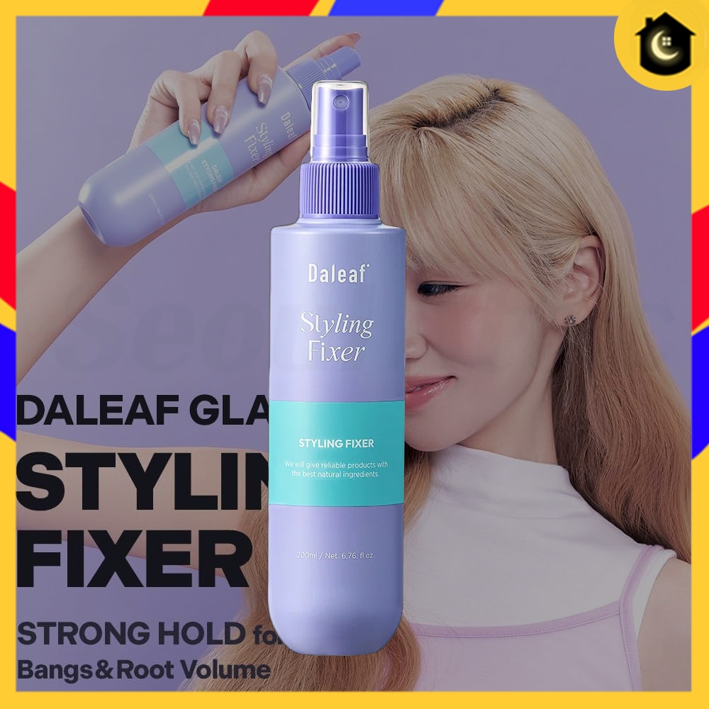 DALEAF Glam Style Hair Fixer Spray 200ml / Strong Hold Volume Control Setting Mist