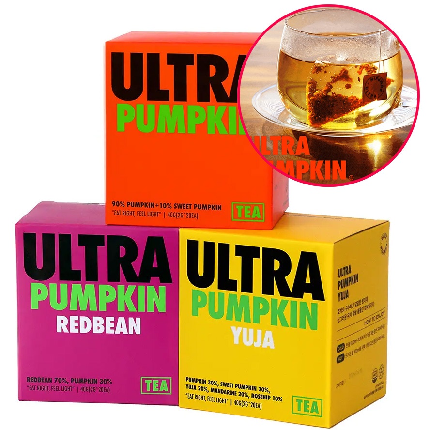 Ultraeats Ultra Pumpkin / Redbean / Yuja Tea 20ea Food Beverages Tea Bags
