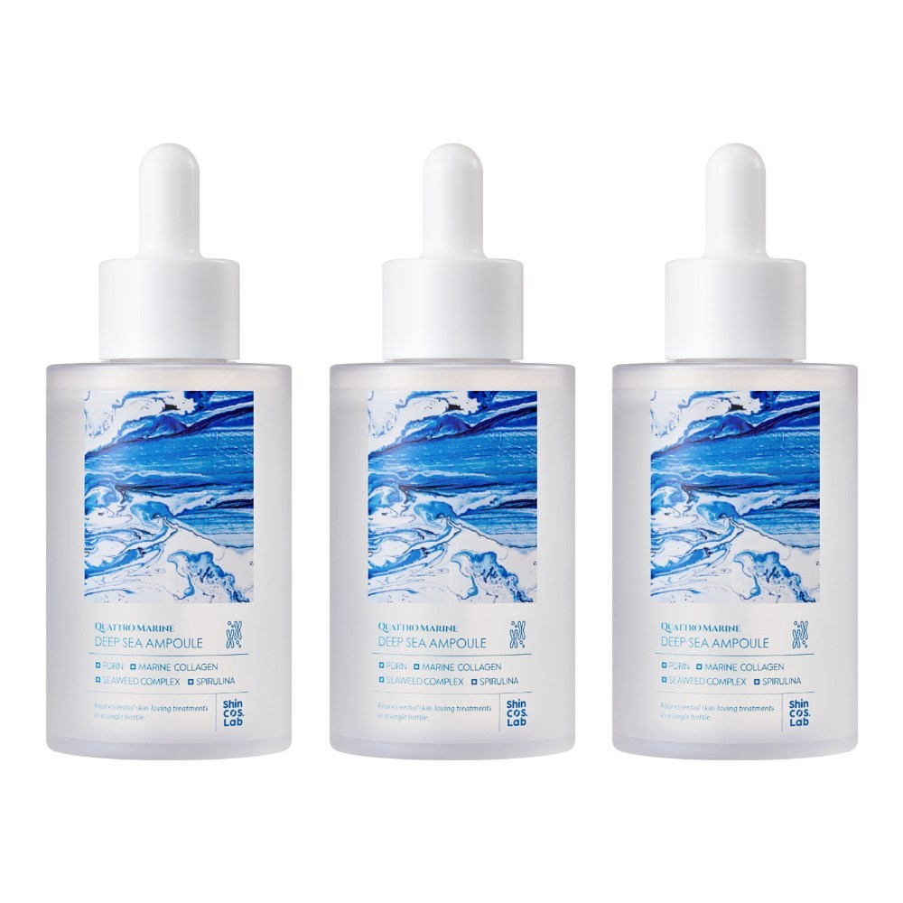 Skin Cos Lab PDRN Collagen Quattro Marine Deep Sea Ampoule 100ml x3 Hydrating Barrier Care Marine Se