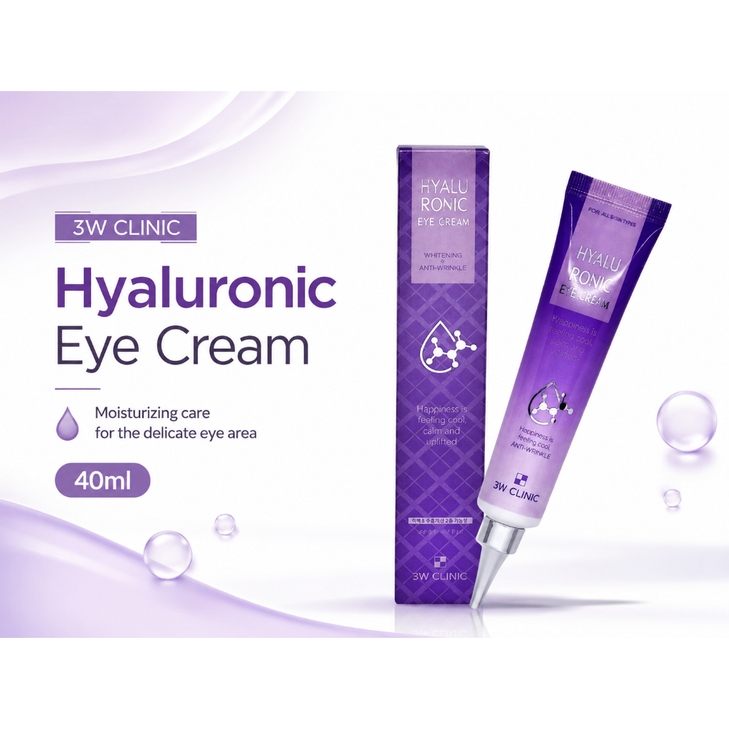 [3W CLINIC] Hyaluronic Eye Cream 40ml Moisturizing Korean Eye Care