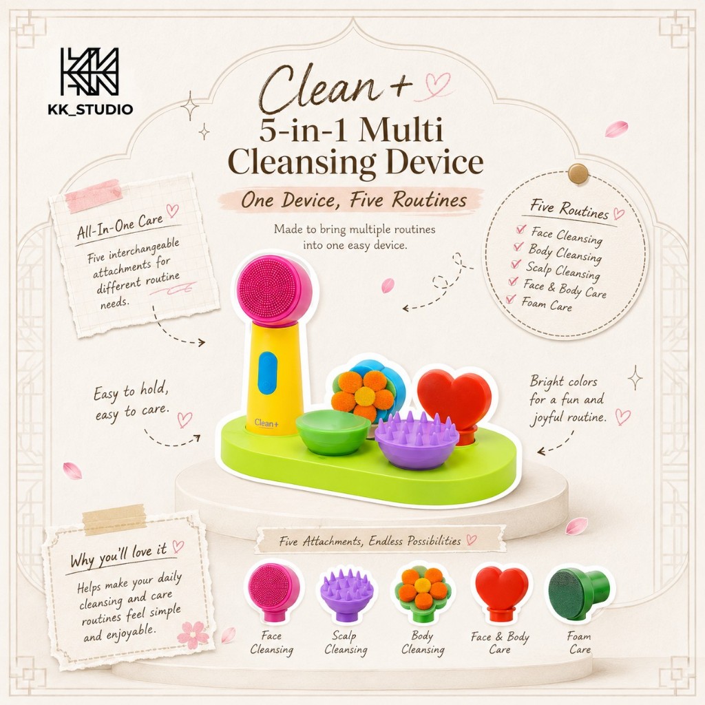WIGGLY CLEAN+ อุปกรณ์ทําความสะอาดอเนกประสงค์ 5-in-1