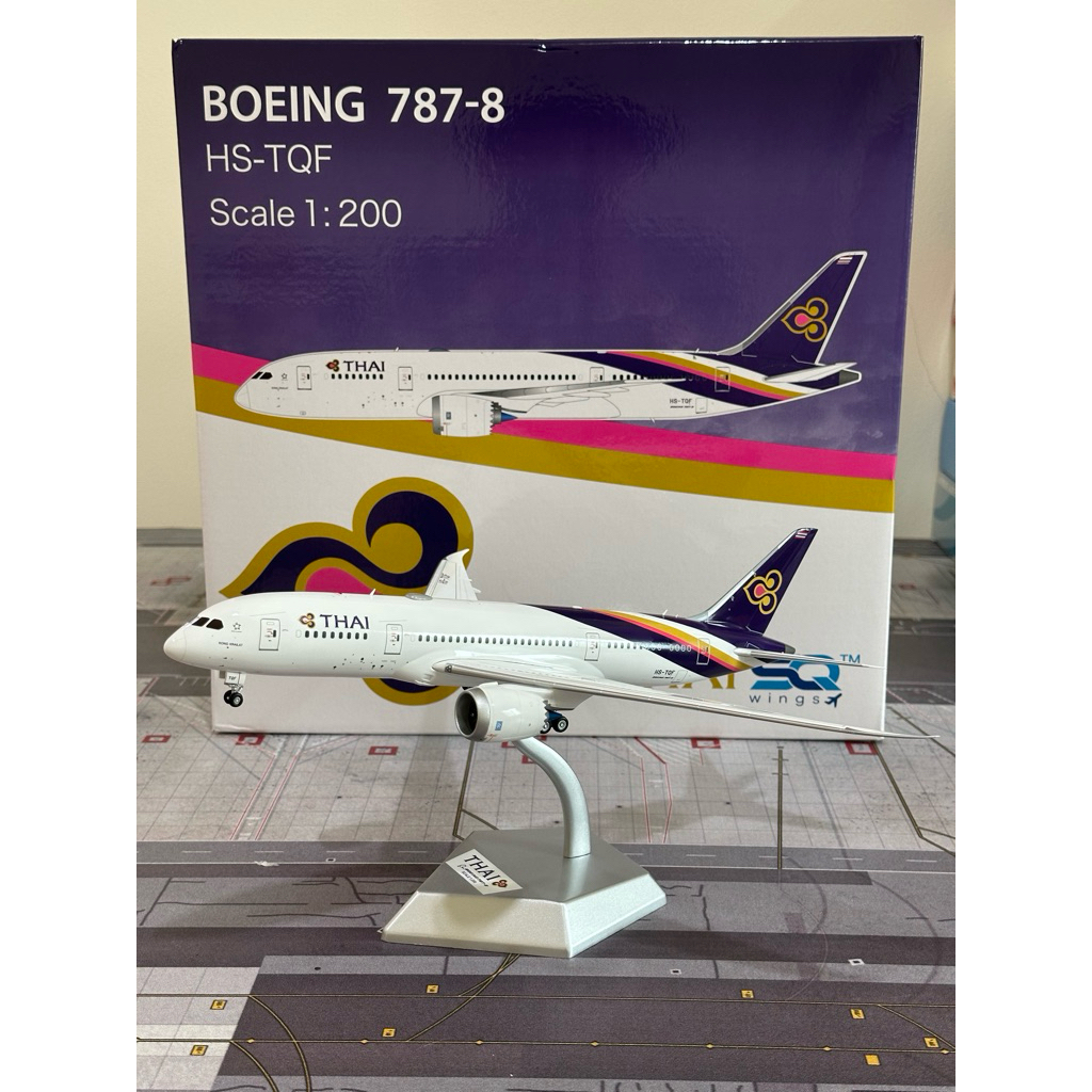 โมเดลเครื่องบิน Thai Airways 787-8 HS-TQF Scale 1:200 by SQ Wings