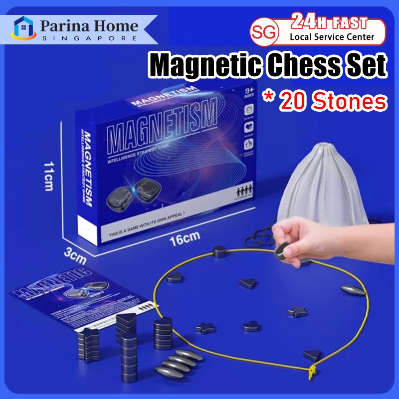 SGMagnetic Chess Game Toy Kit Magnet Stone Board Game for Family Educational Puzzle Toys