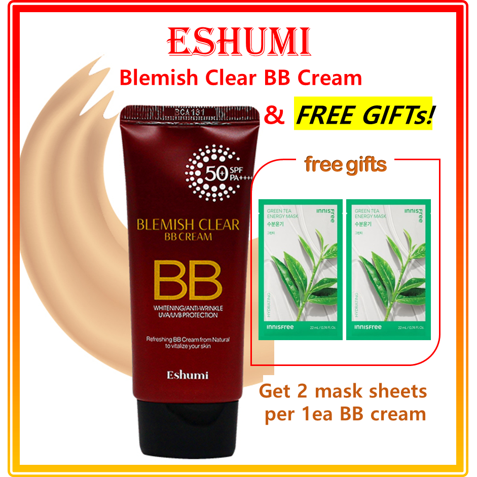 Eshumi Blemish Clear (Free gift★ innisfree Energy Mask X 2EA). / Eshumi Blemish Clear BB Cream