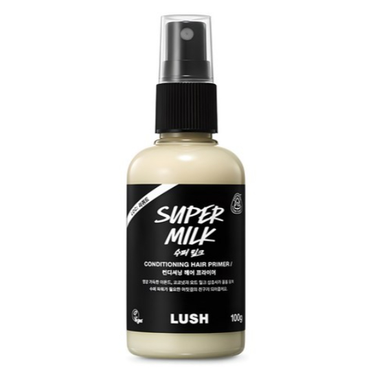 LUSH SUPER MILK CONDITIONING HAIR PRIMER 100G – VEGAN HAIR CARE SPRAY สําหรับ HYDRATION & STRENGTH