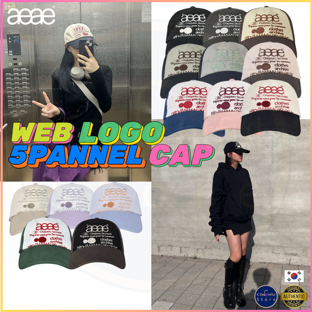 [aeae] WEB LOGO 5PANNEL CAP