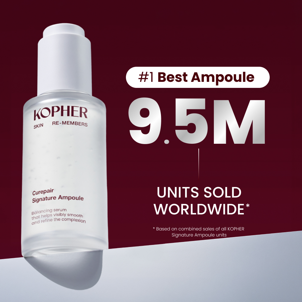 [KOPHER] Curepair Signature Ampoule (50 มล.) – EGF แอมพูล เติมความชุ่มชื้นสำหรับผิวแห้ง เพิ่มความยืดหยุ่นของรูขุมขน ฟื้นฟูเกราะป้องกันผิว